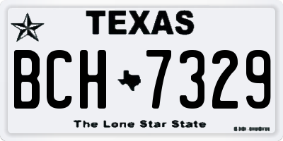 TX license plate BCH7329