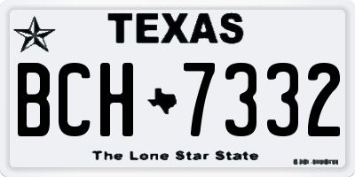 TX license plate BCH7332