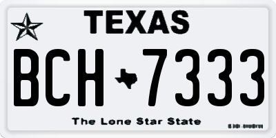 TX license plate BCH7333
