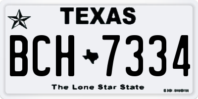 TX license plate BCH7334