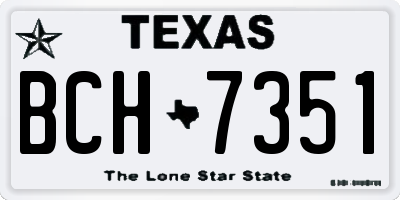 TX license plate BCH7351