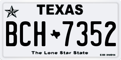 TX license plate BCH7352