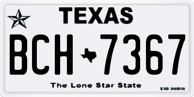 TX license plate BCH7367