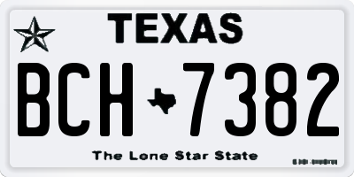 TX license plate BCH7382