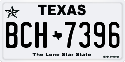 TX license plate BCH7396