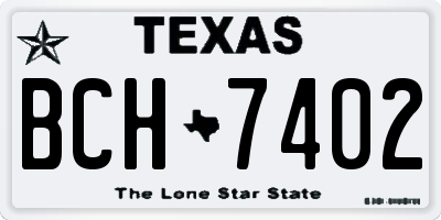 TX license plate BCH7402