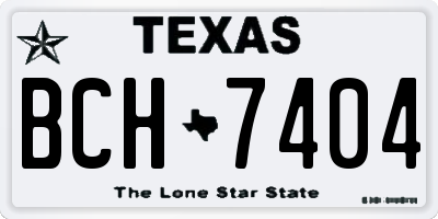 TX license plate BCH7404