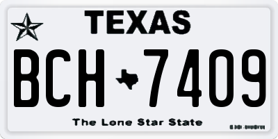 TX license plate BCH7409