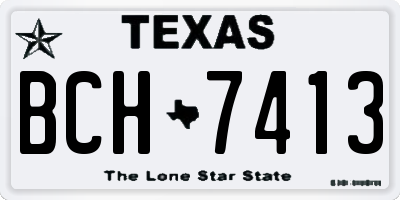 TX license plate BCH7413