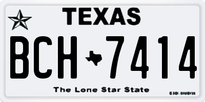 TX license plate BCH7414