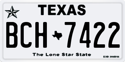 TX license plate BCH7422
