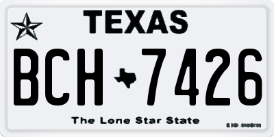 TX license plate BCH7426