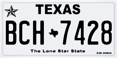 TX license plate BCH7428
