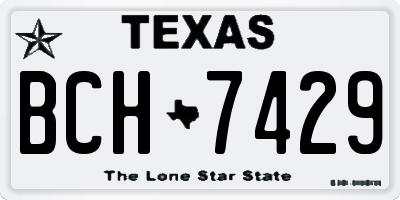 TX license plate BCH7429