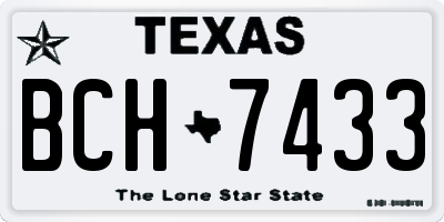 TX license plate BCH7433