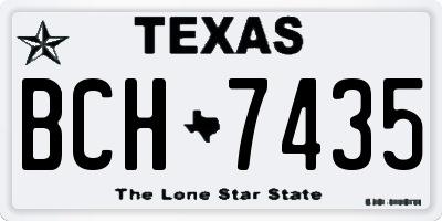 TX license plate BCH7435