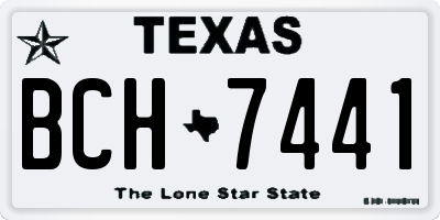TX license plate BCH7441