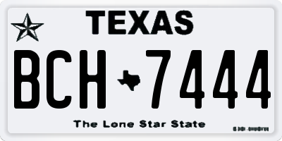 TX license plate BCH7444