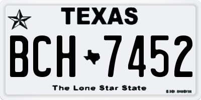 TX license plate BCH7452