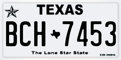 TX license plate BCH7453