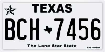 TX license plate BCH7456