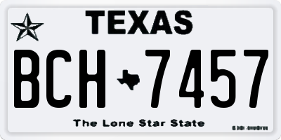 TX license plate BCH7457