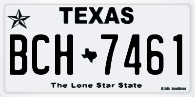 TX license plate BCH7461