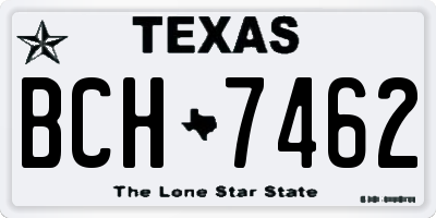 TX license plate BCH7462