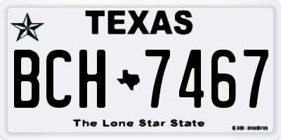 TX license plate BCH7467