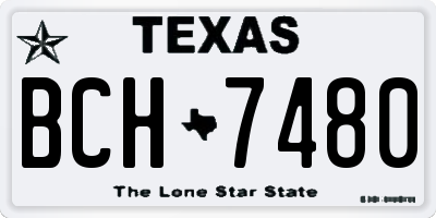 TX license plate BCH7480