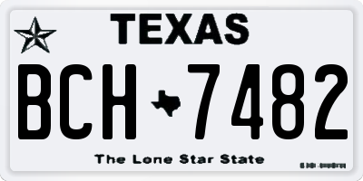 TX license plate BCH7482