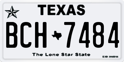 TX license plate BCH7484