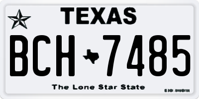 TX license plate BCH7485