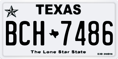 TX license plate BCH7486