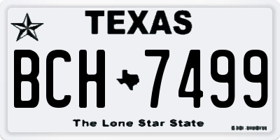 TX license plate BCH7499