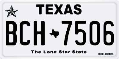 TX license plate BCH7506