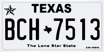 TX license plate BCH7513