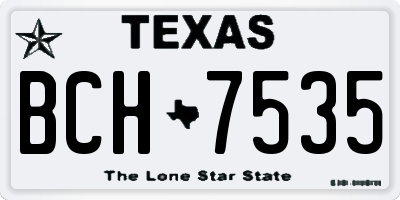 TX license plate BCH7535