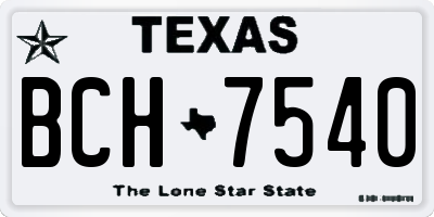 TX license plate BCH7540