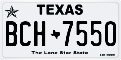 TX license plate BCH7550