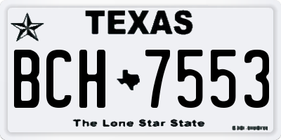 TX license plate BCH7553