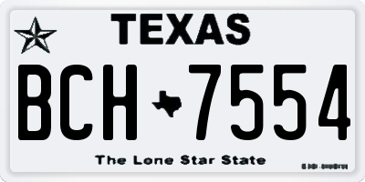 TX license plate BCH7554