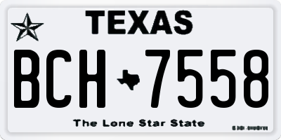 TX license plate BCH7558