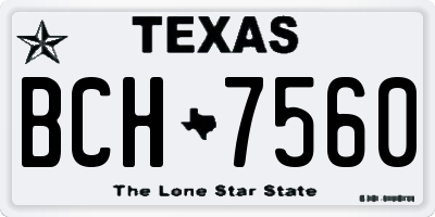 TX license plate BCH7560