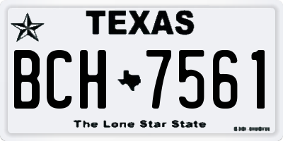 TX license plate BCH7561