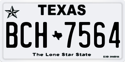 TX license plate BCH7564