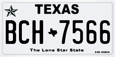 TX license plate BCH7566