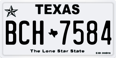 TX license plate BCH7584
