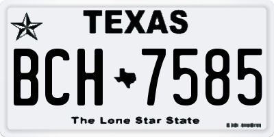 TX license plate BCH7585