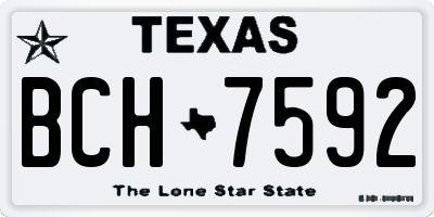 TX license plate BCH7592